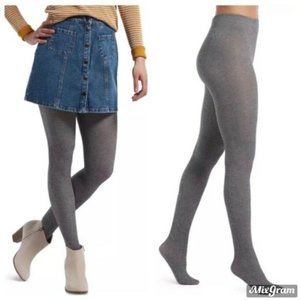 HUE Grey Brushed Lining Sweater Tights
